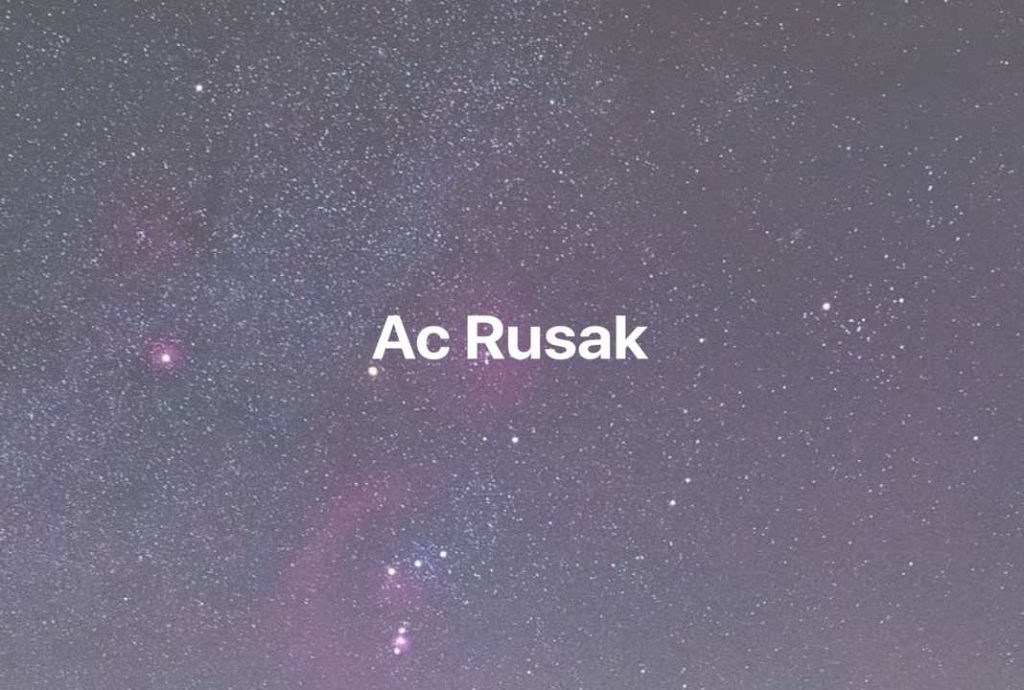 Gambar Mimpi Ac Rusak