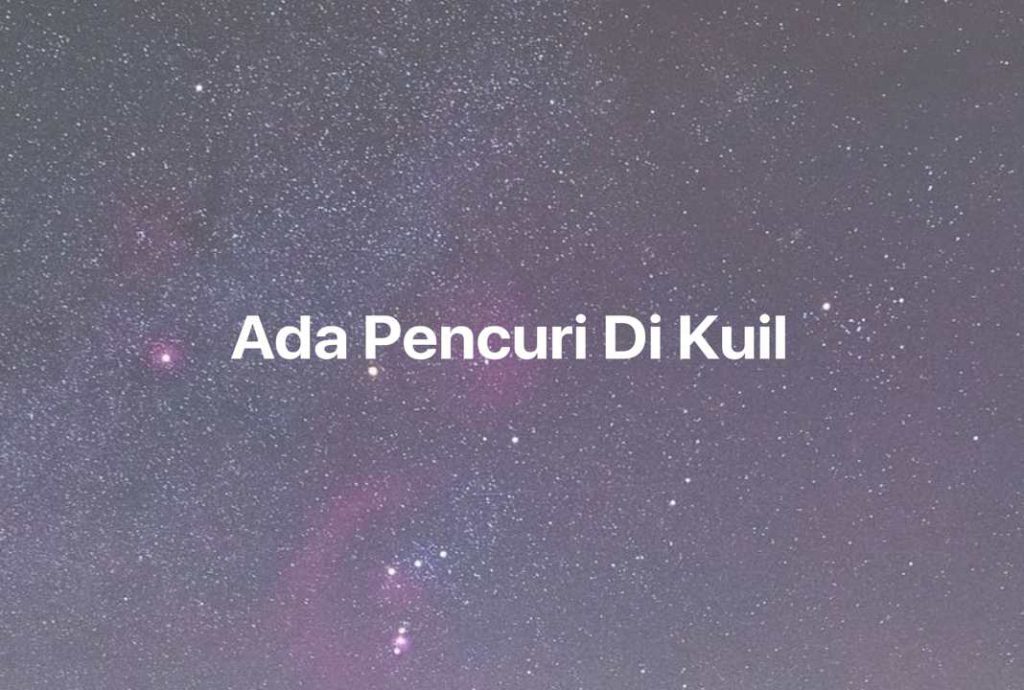 Gambar Mimpi Ada Pencuri Di Kuil