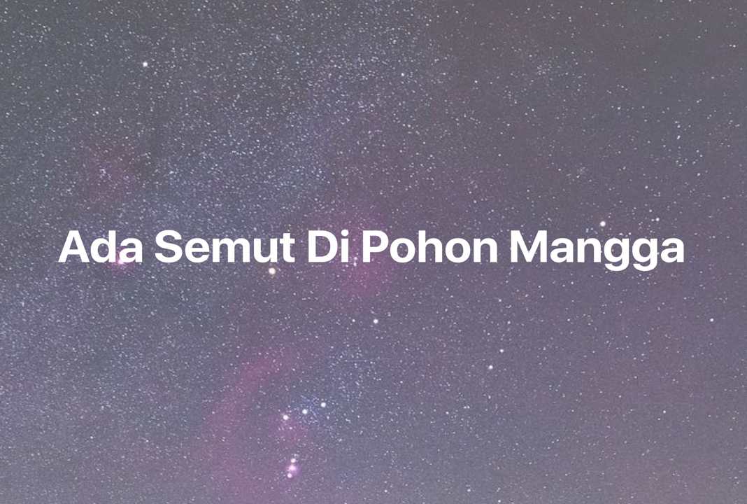 Gambar Mimpi Ada Semut Di Pohon Mangga