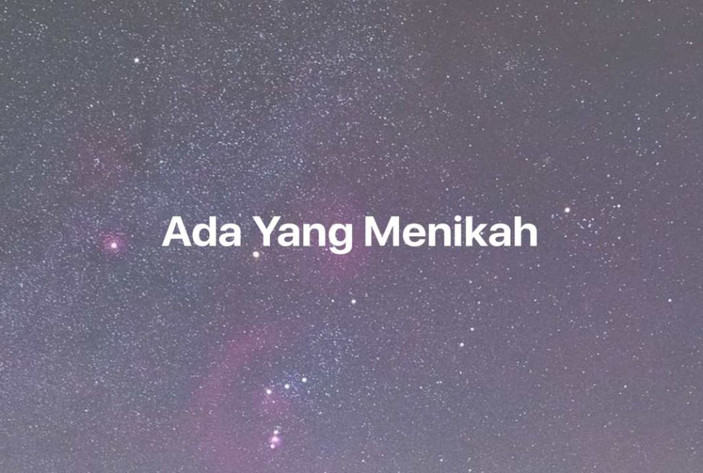 Gambar Mimpi Ada Yang Menikah