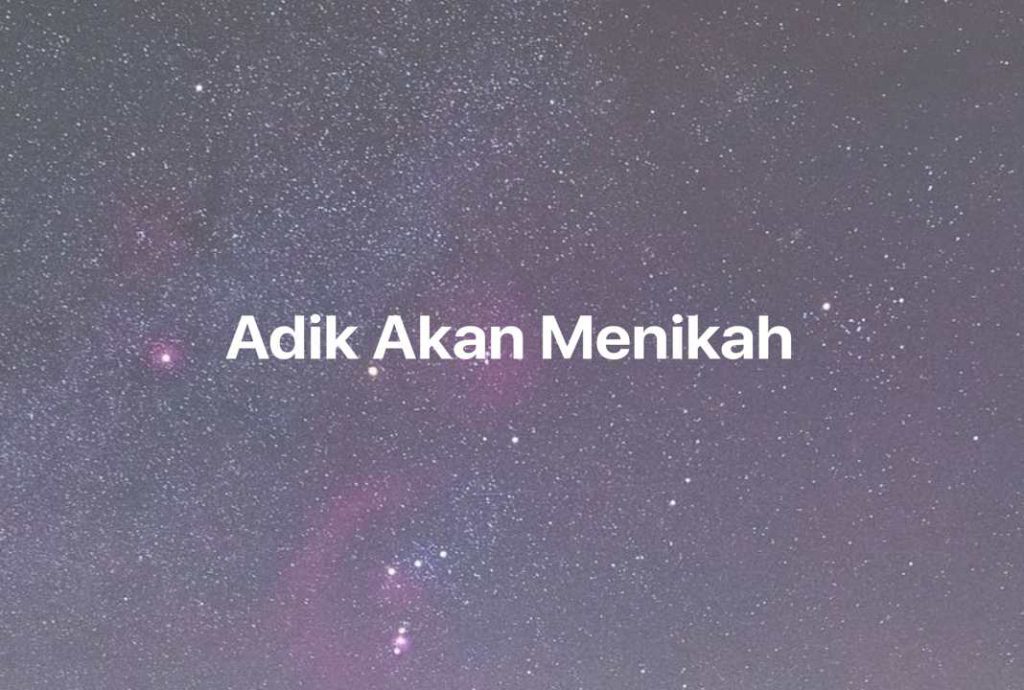 Gambar Mimpi Adik Akan Menikah