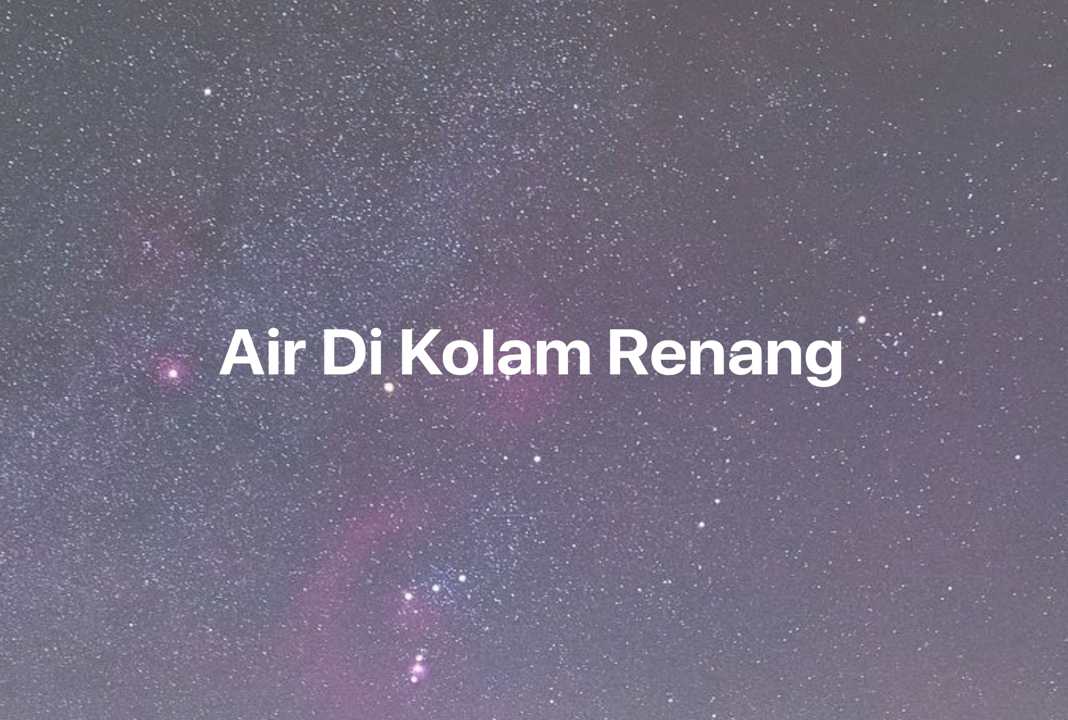 Gambar Mimpi Air Di Kolam Renang