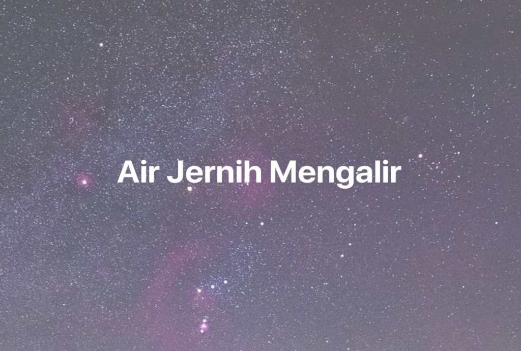 Gambar Mimpi Air Jernih Mengalir