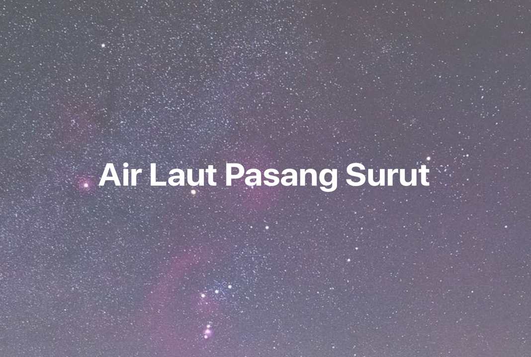 Gambar Mimpi Air Laut Pasang Surut