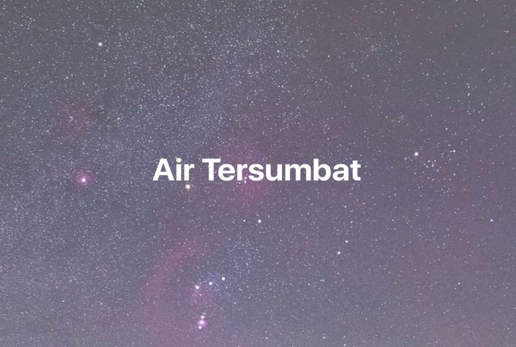 Gambar Mimpi Air Tersumbat