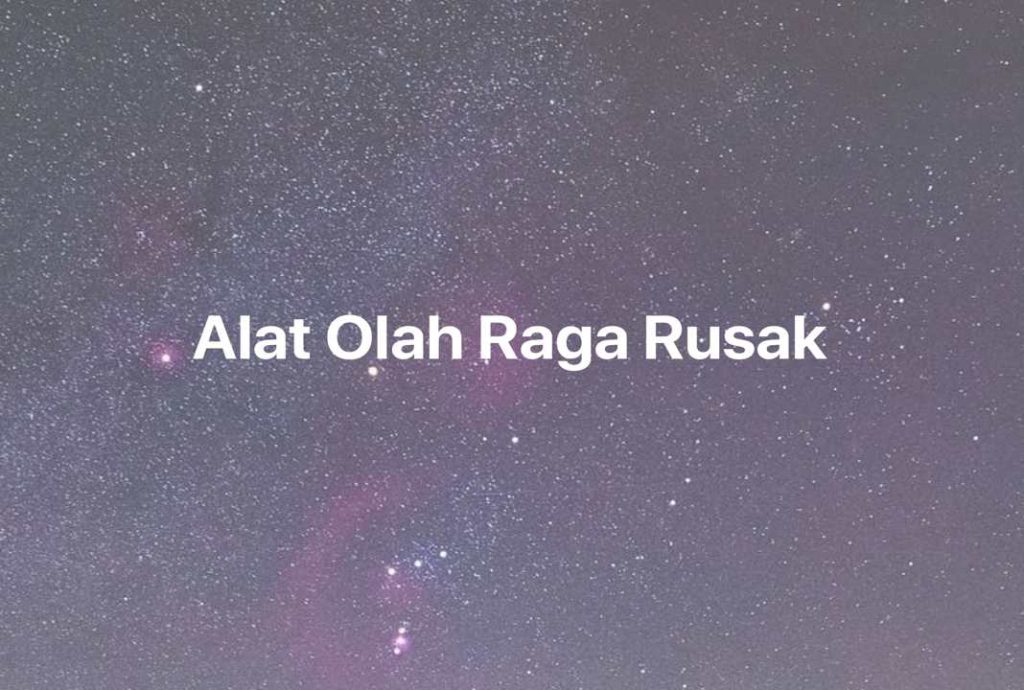 Gambar Mimpi Alat Olah Raga Rusak