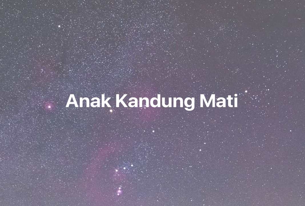 Gambar Mimpi Anak Kandung Mati