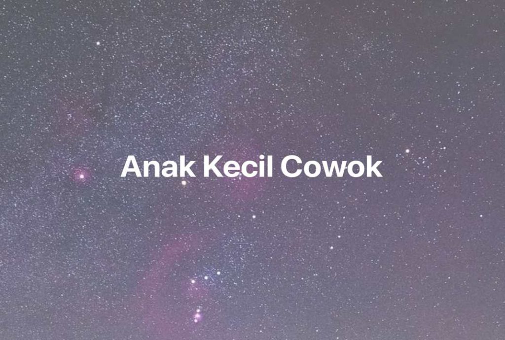 Gambar Mimpi Anak Kecil Cowok