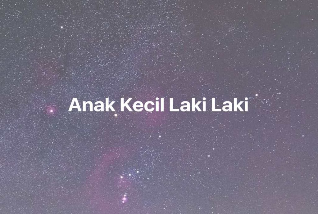 Gambar Mimpi Anak Kecil Laki Laki