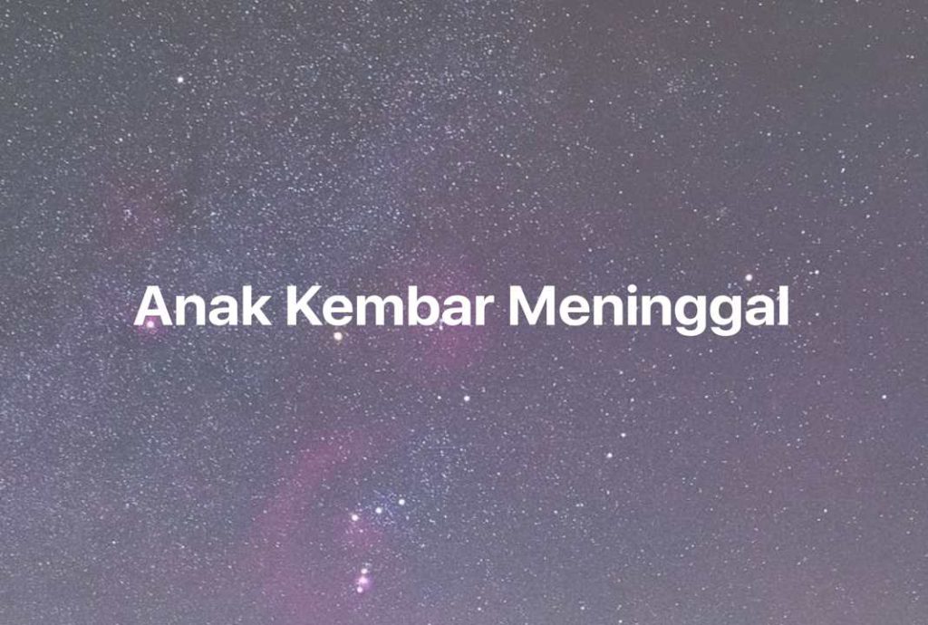 Gambar Mimpi Anak Kembar Meninggal