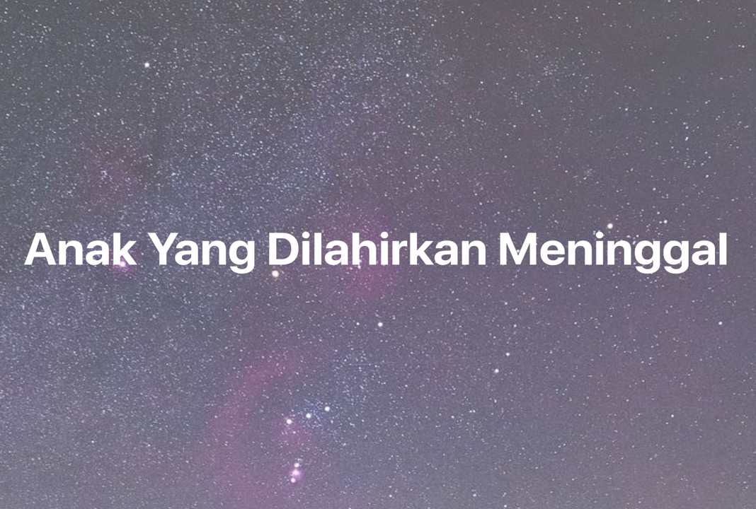 Gambar Mimpi Anak Yang Dilahirkan Meninggal