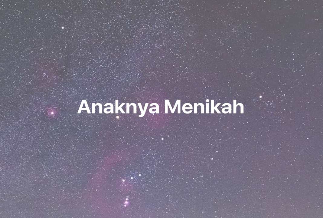 Gambar Mimpi Anaknya Menikah