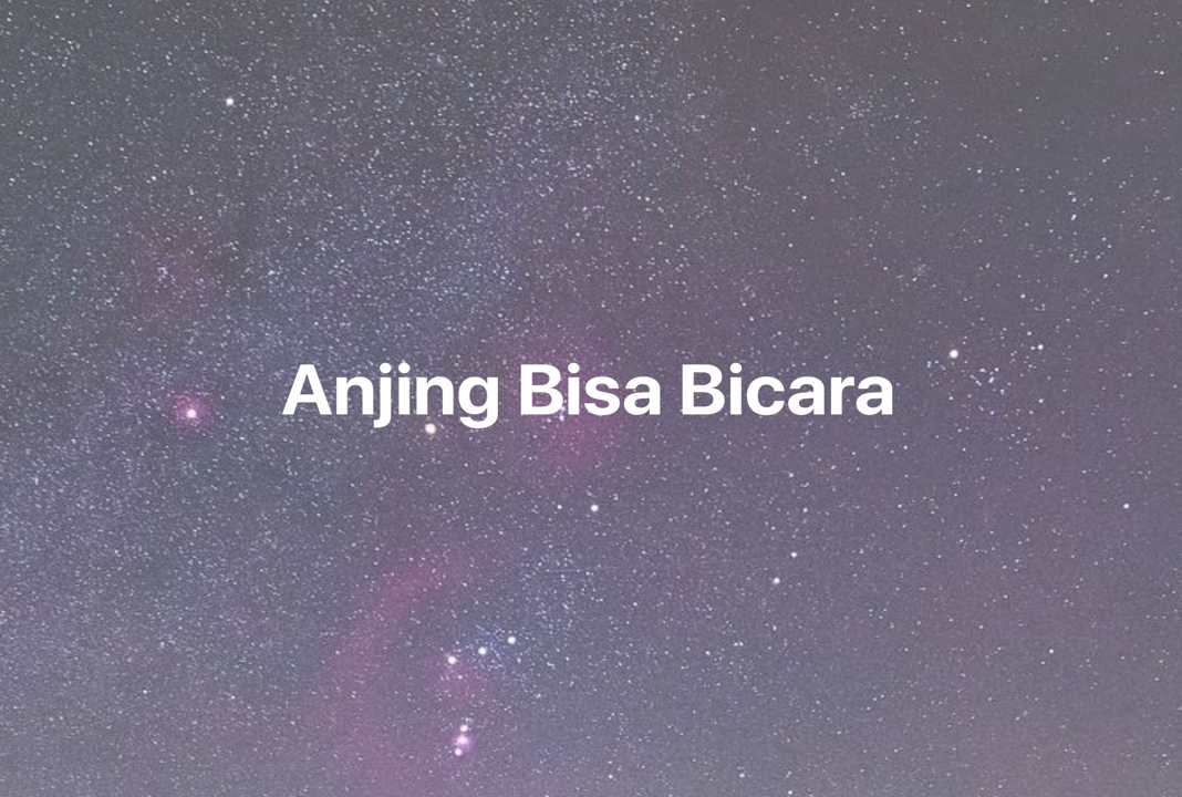 Gambar Mimpi Anjing Bisa Bicara