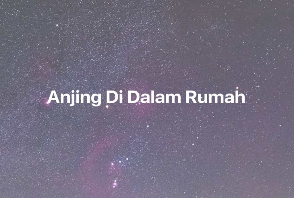 Gambar Mimpi Anjing Di Dalam Rumah