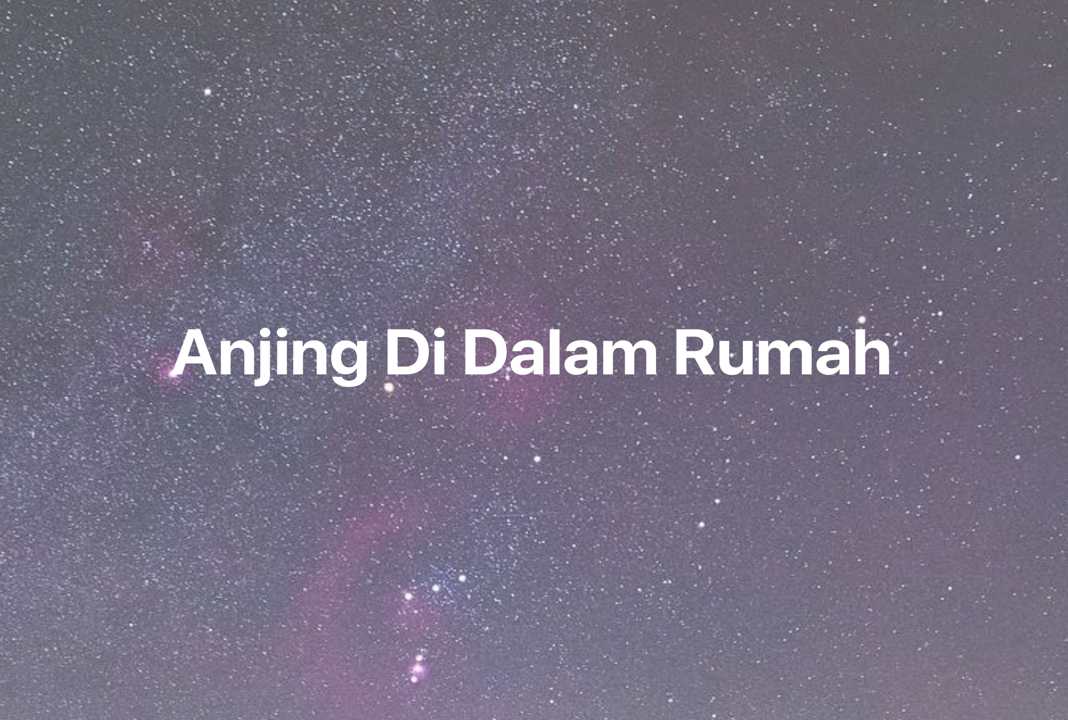 Gambar Mimpi Anjing Di Dalam Rumah