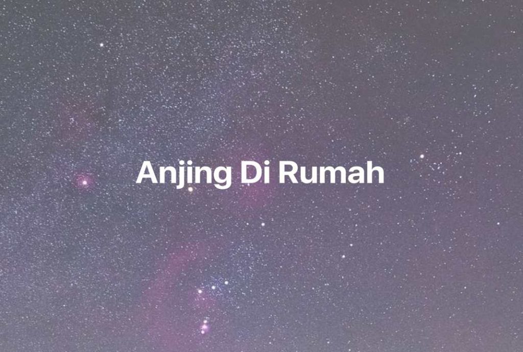 Gambar Mimpi Anjing Di Rumah