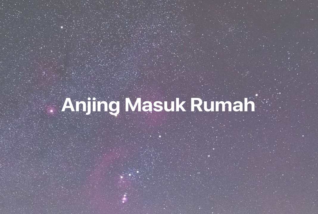 Gambar Mimpi Anjing Masuk Rumah