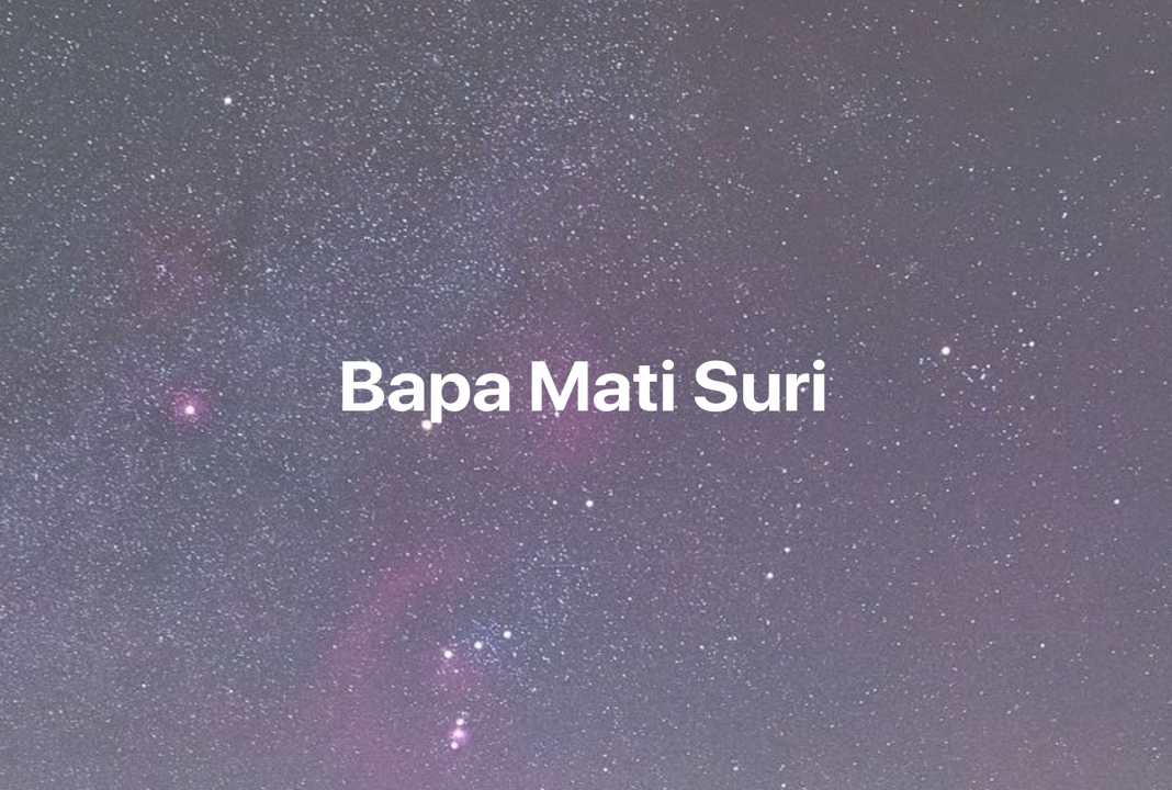 Gambar Mimpi Bapa Mati Suri