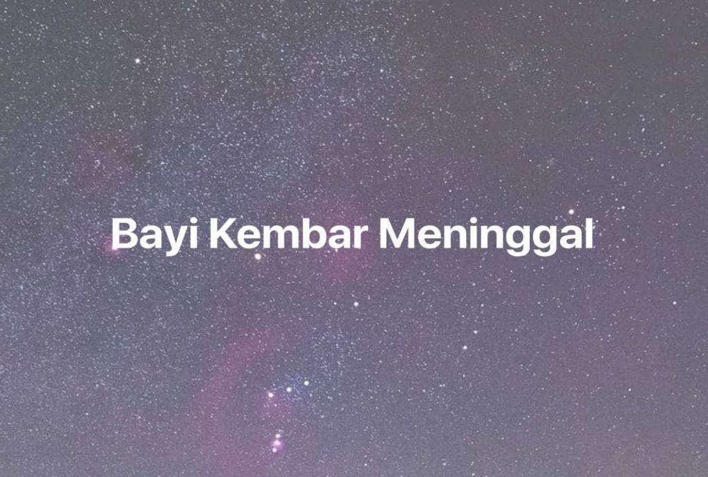 Gambar Mimpi Bayi Kembar Meninggal