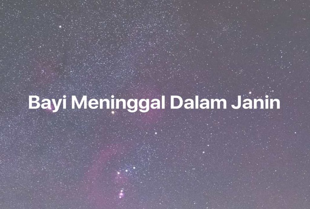 Gambar Mimpi Bayi Meninggal Dalam Janin