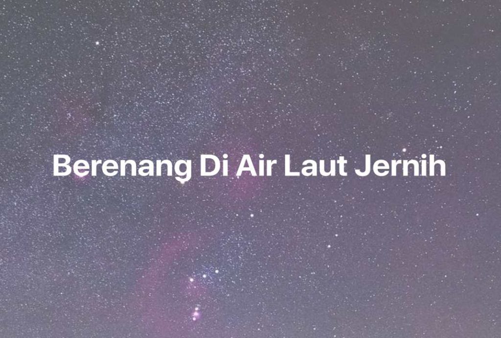 Gambar Mimpi Berenang Di Air Laut Jernih