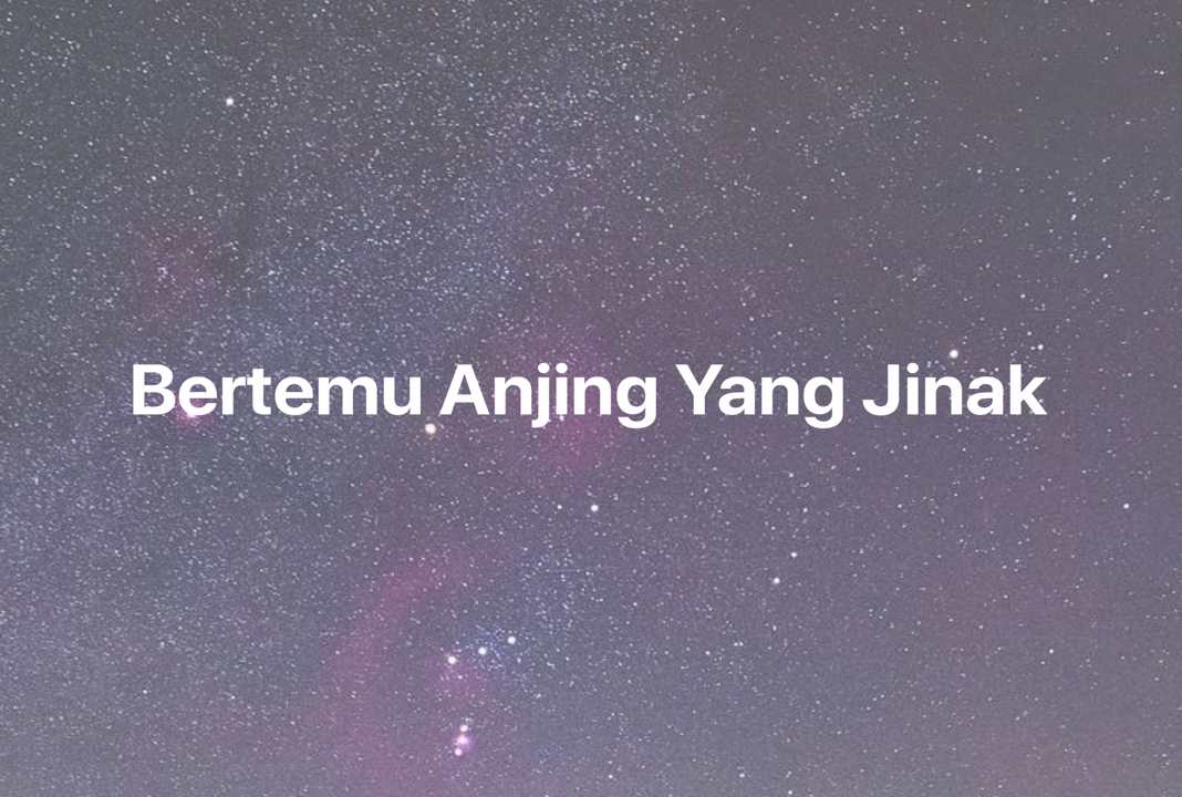 Gambar Mimpi Bertemu Anjing Yang Jinak