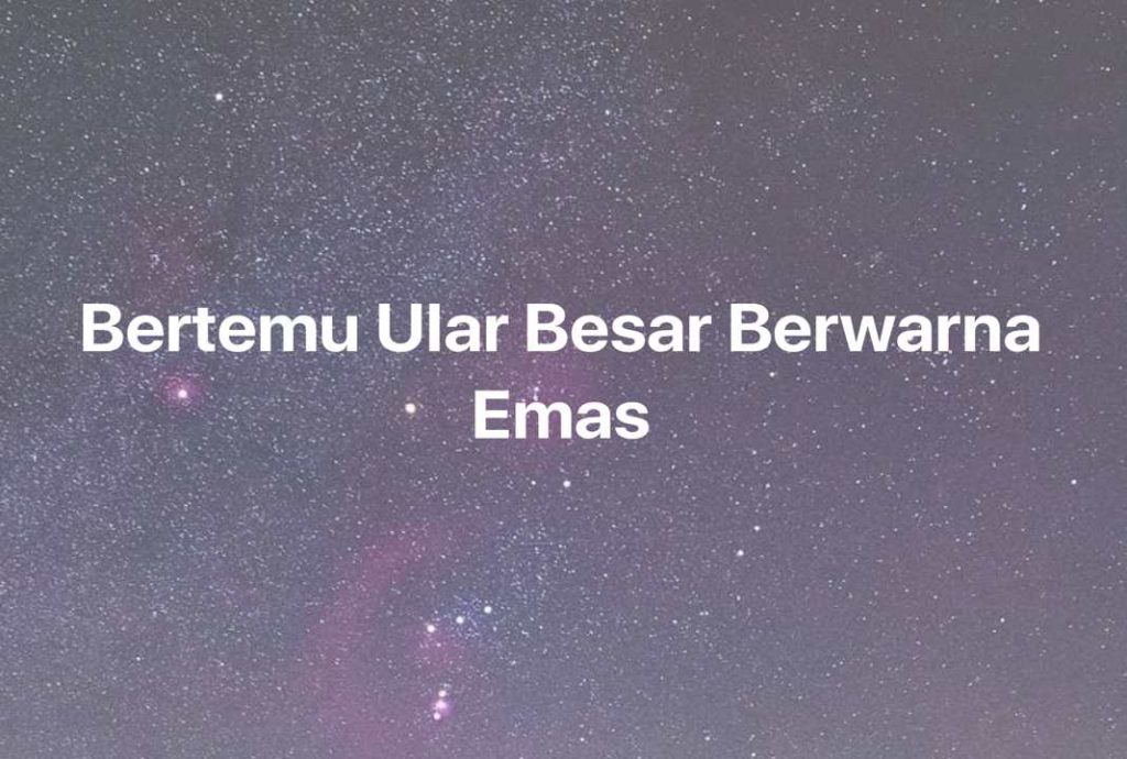 Gambar Mimpi Bertemu Ular Besar Berwarna Emas