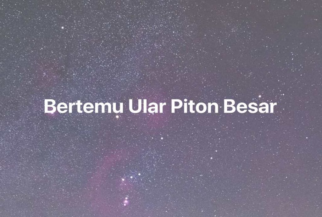 Gambar Mimpi Bertemu Ular Piton Besar