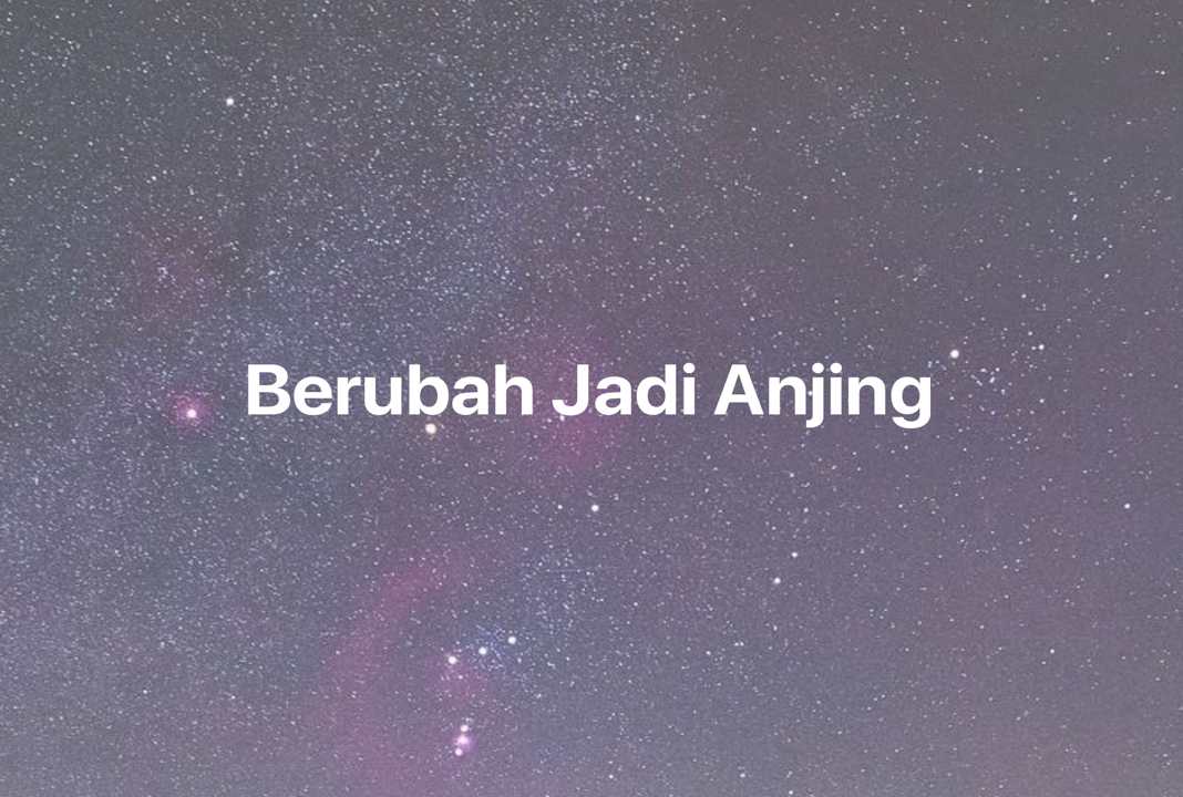 Gambar Mimpi Berubah Jadi Anjing