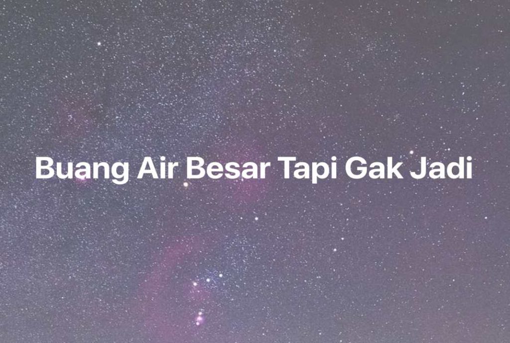 Gambar Mimpi Buang Air Besar Tapi Gak Jadi