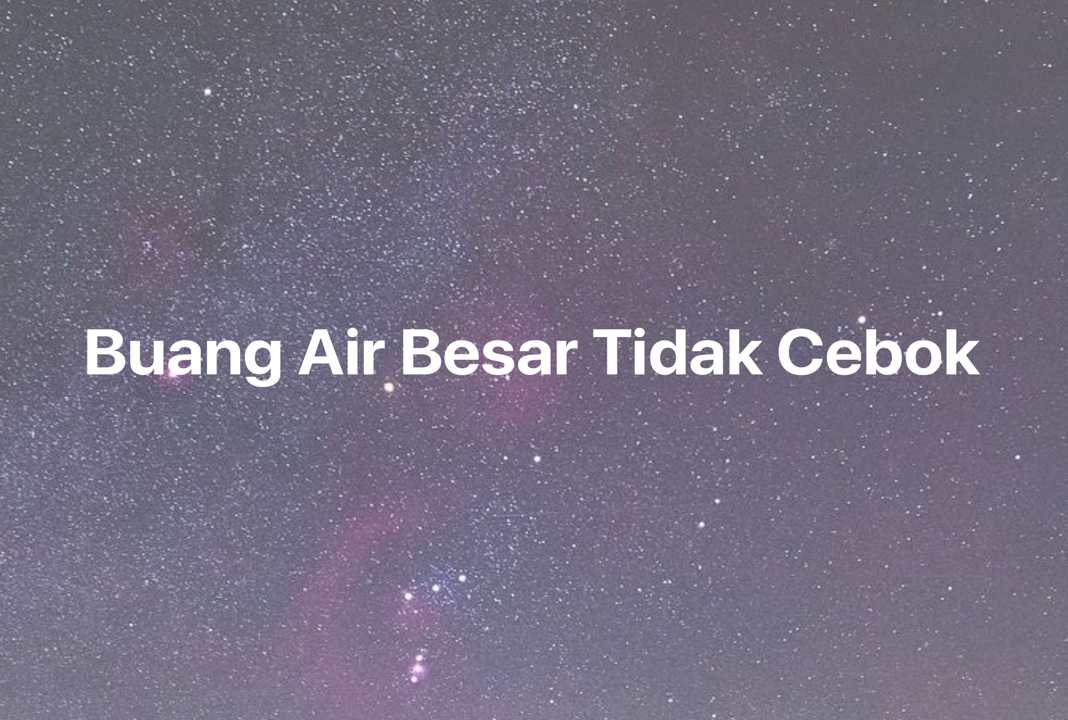 Gambar Mimpi Buang Air Besar Tidak Cebok