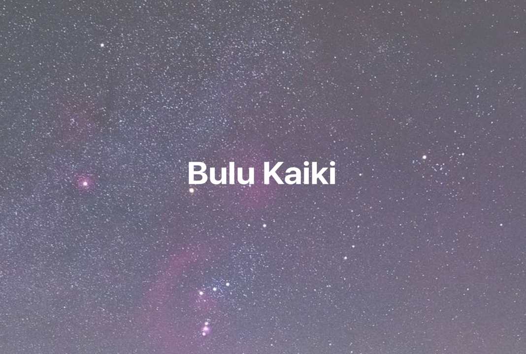 Gambar Mimpi Bulu Kaiki