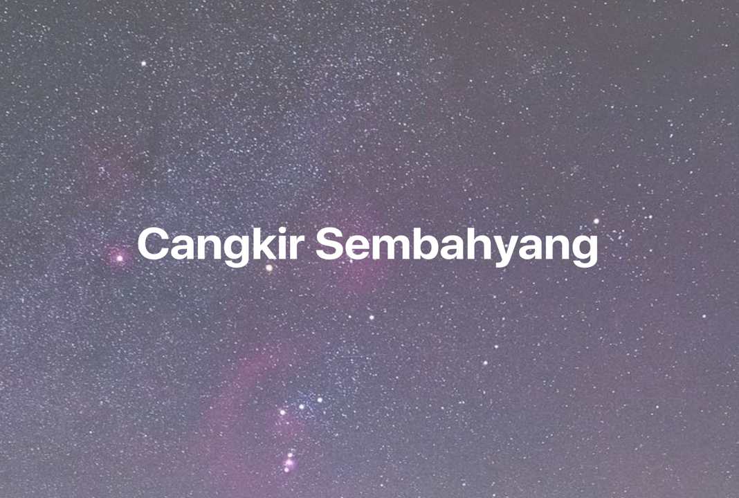 Gambar Mimpi Cangkir Sembahyang