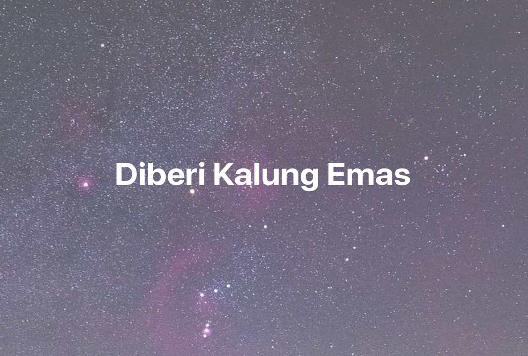 Gambar Mimpi Diberi Kalung Emas