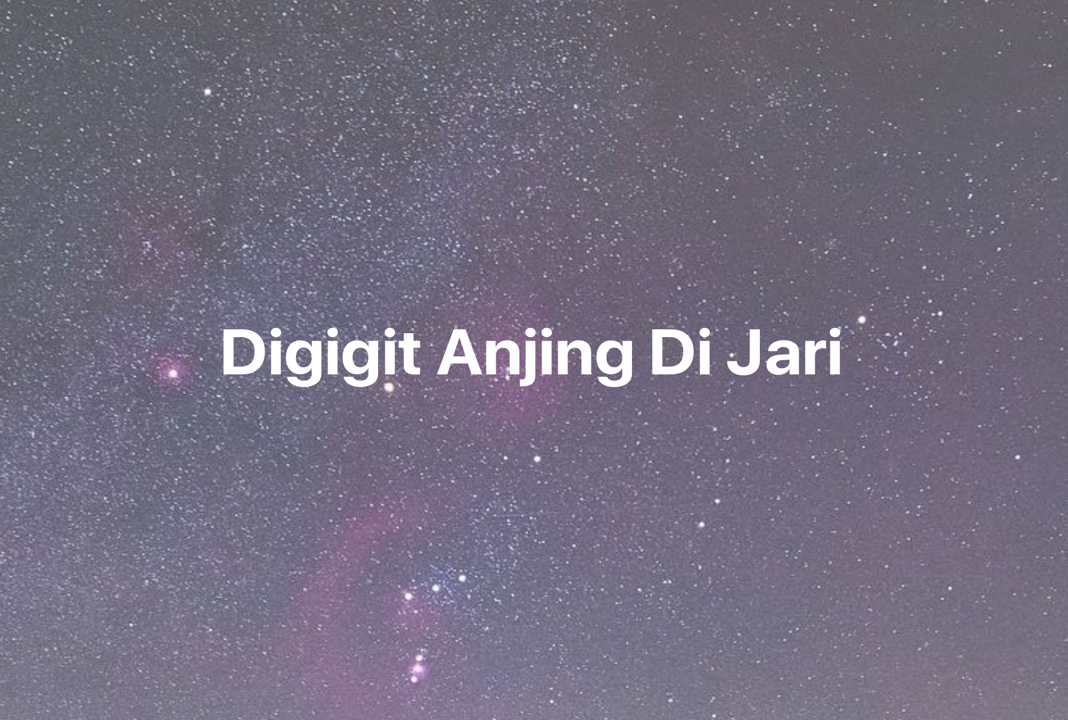 Gambar Mimpi Digigit Anjing Di Jari