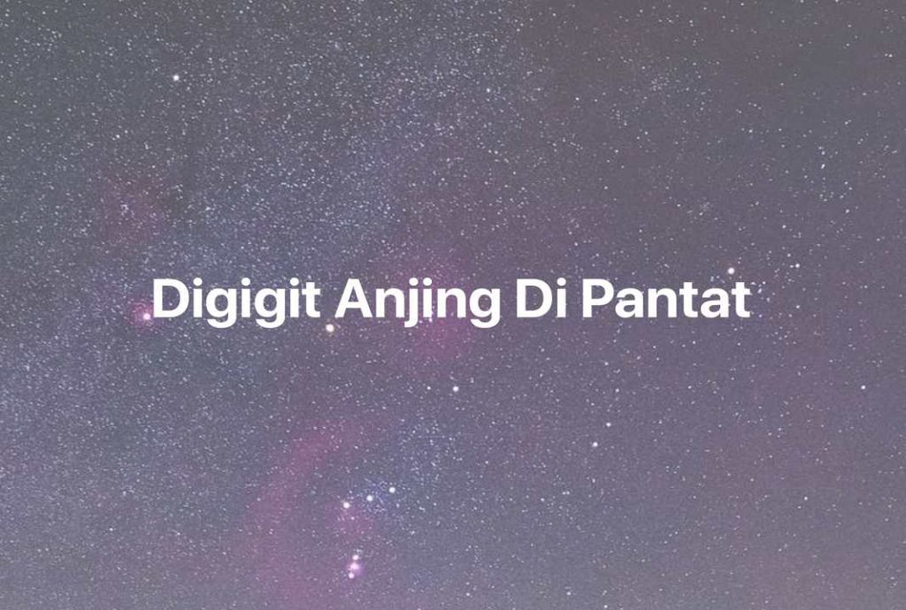 Gambar Mimpi Digigit Anjing Di Pantat