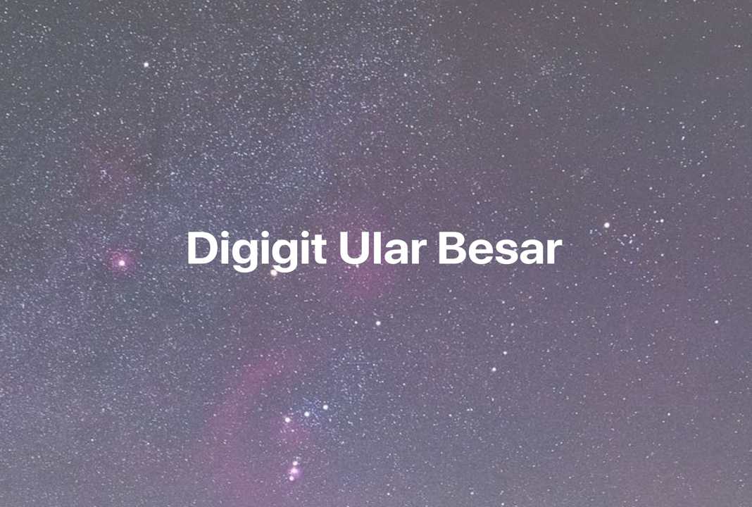 Gambar Mimpi Digigit Ular Besar