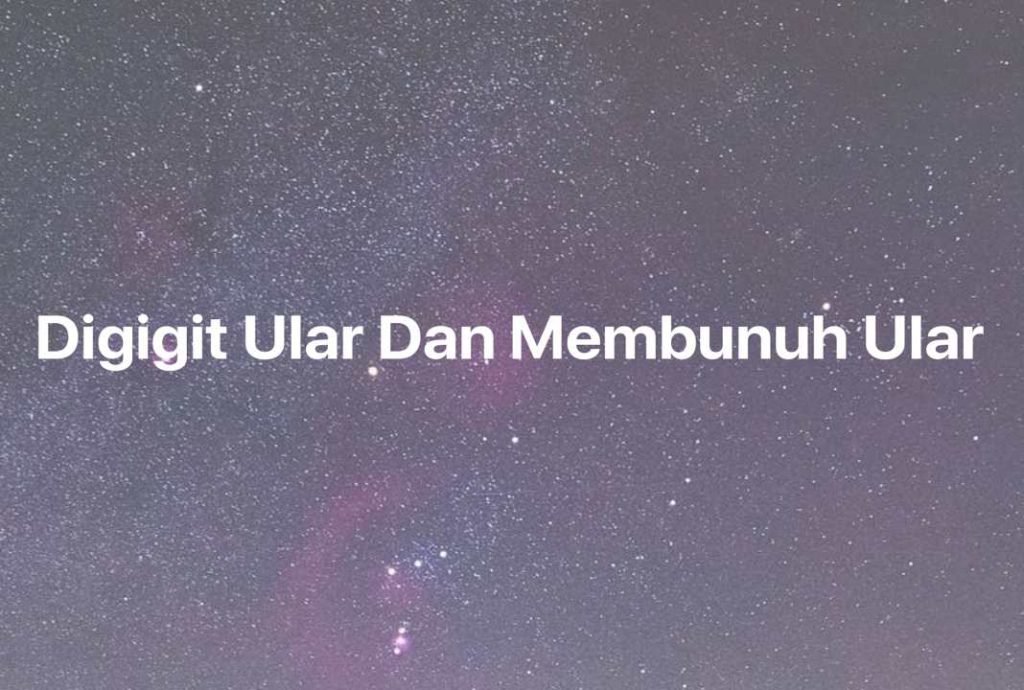 Gambar Mimpi Digigit Ular Dan Membunuh Ular