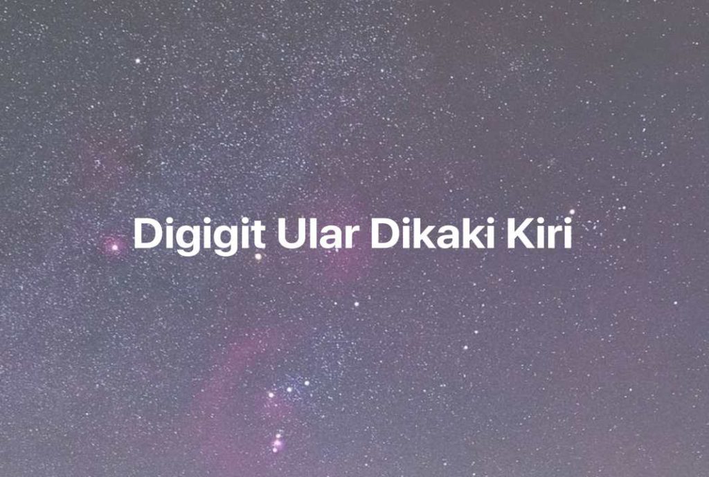 Gambar Mimpi Digigit Ular Dikaki Kiri