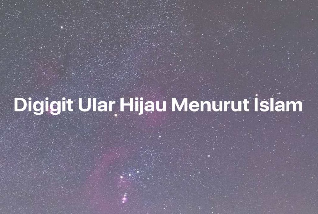 Gambar Mimpi Digigit Ular Hijau Menurut Islam