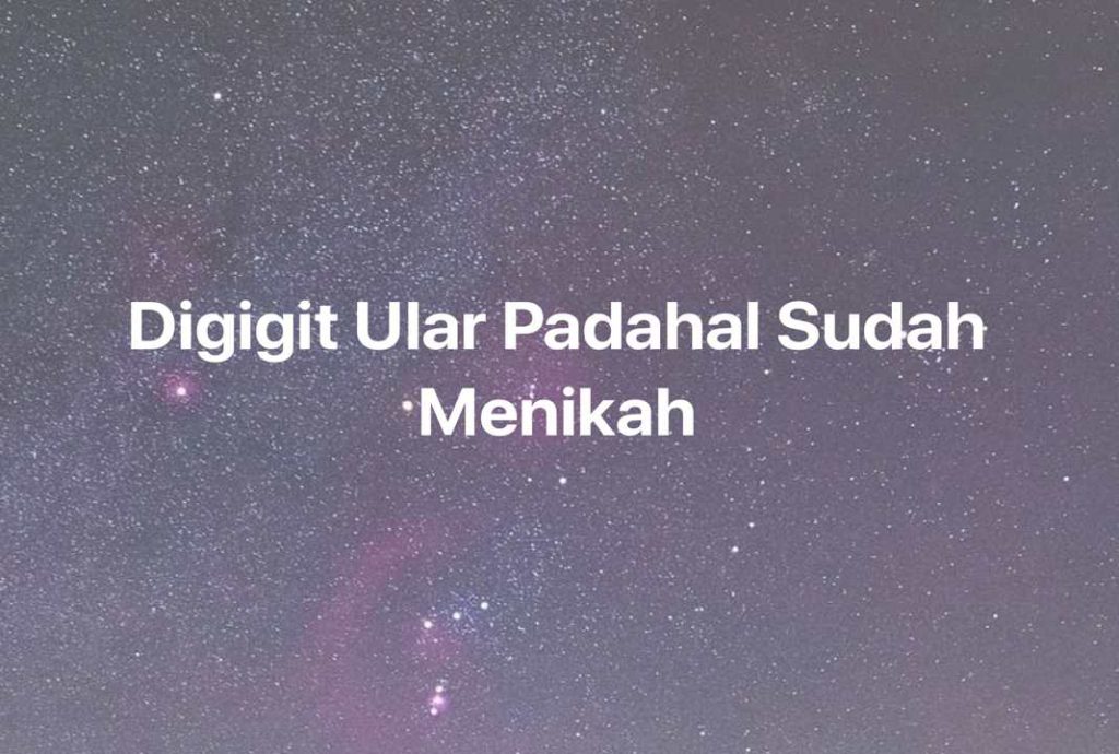 Gambar Mimpi Digigit Ular Padahal Sudah Menikah