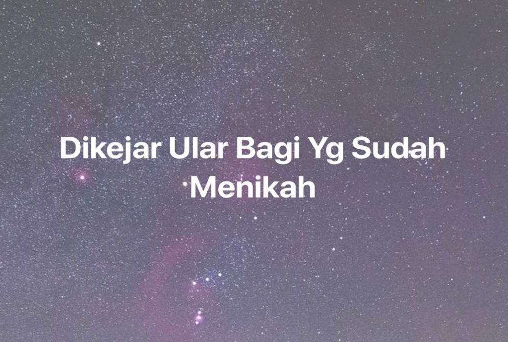 Gambar Mimpi Dikejar Ular Bagi Yg Sudah Menikah