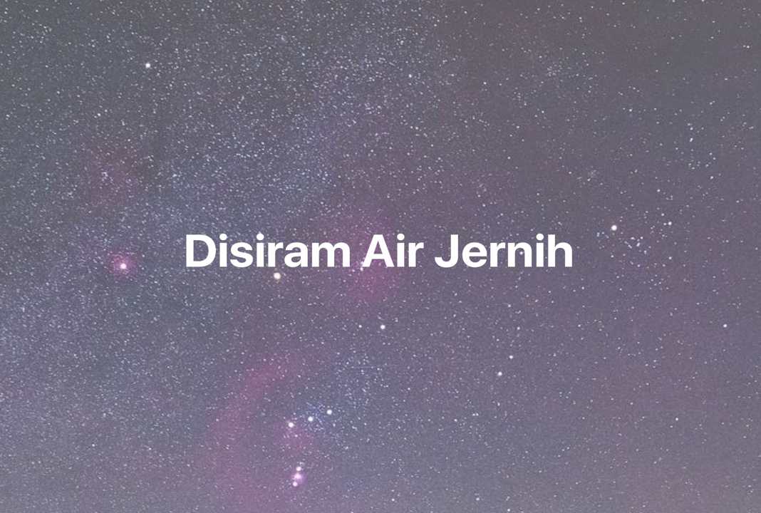 Gambar Mimpi Disiram Air Jernih