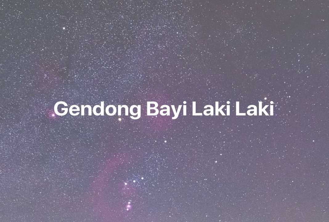 Gambar Mimpi Gendong Bayi Laki Laki