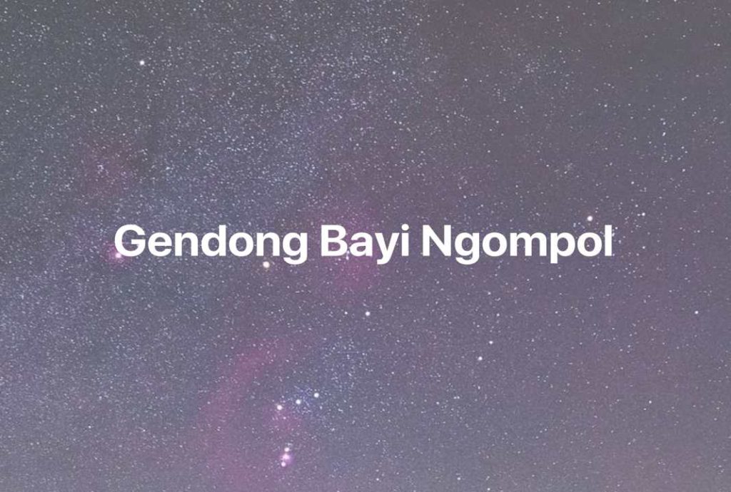 Gambar Mimpi Gendong Bayi Ngompol