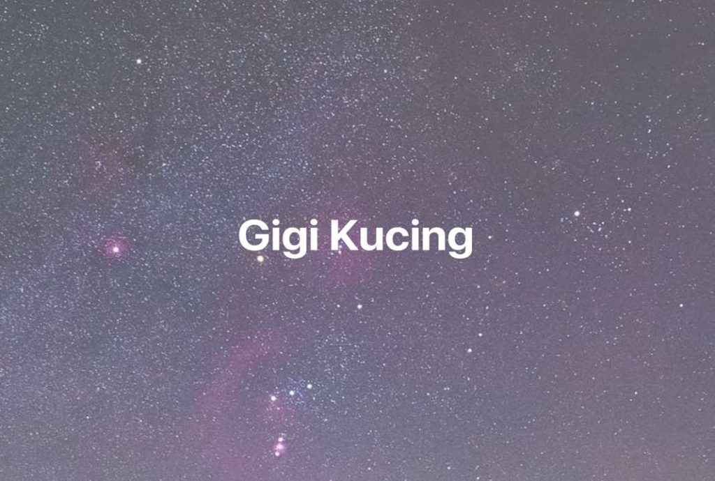 Gambar Mimpi Gigi Kucing