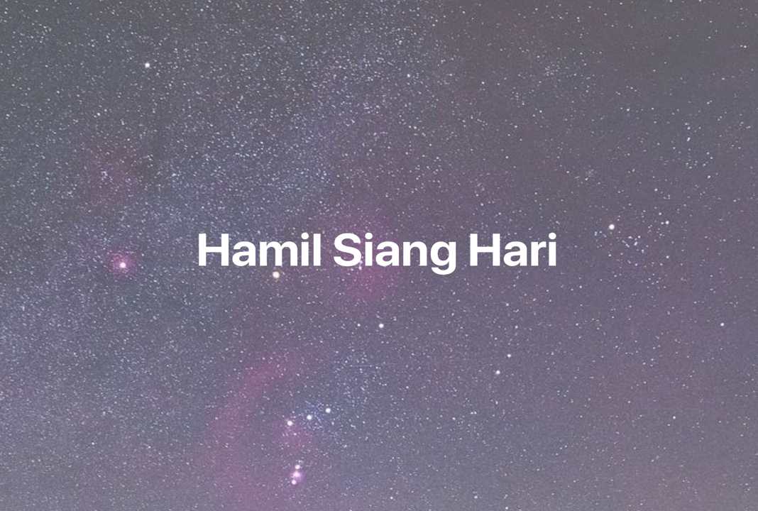 Gambar Mimpi Hamil Siang Hari