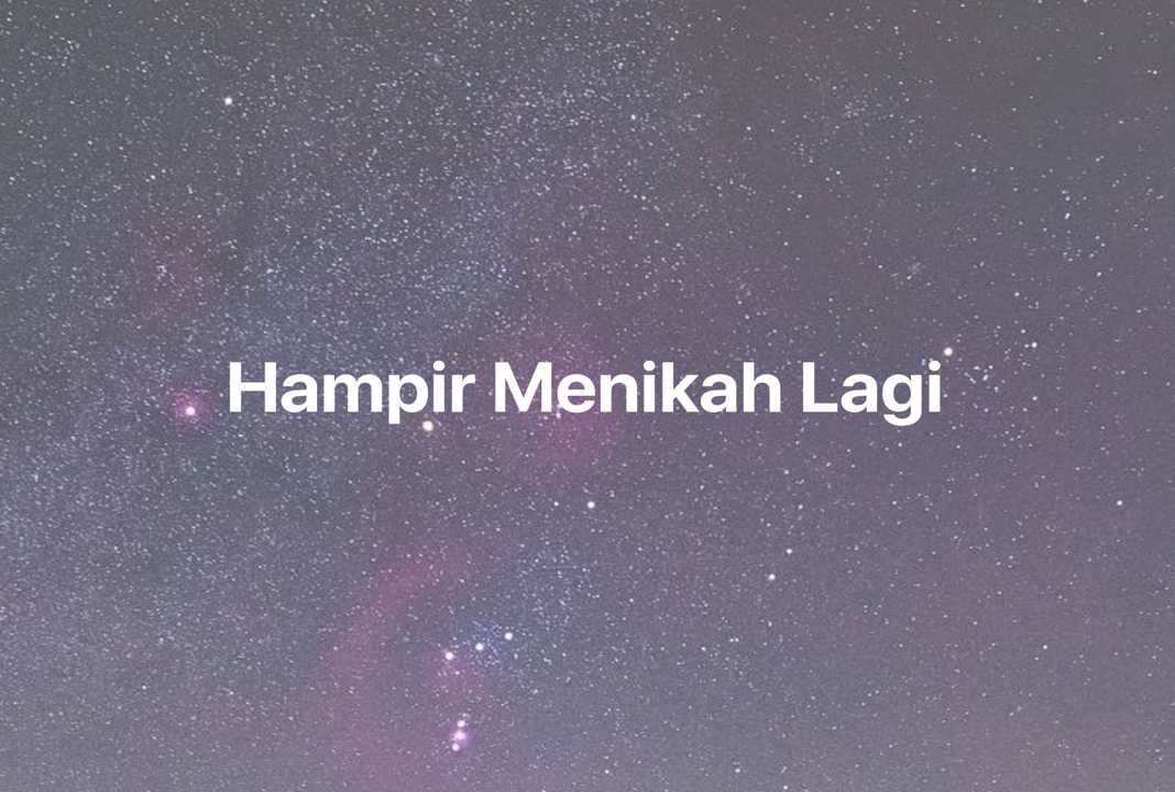 Gambar Mimpi Hampir Menikah Lagi