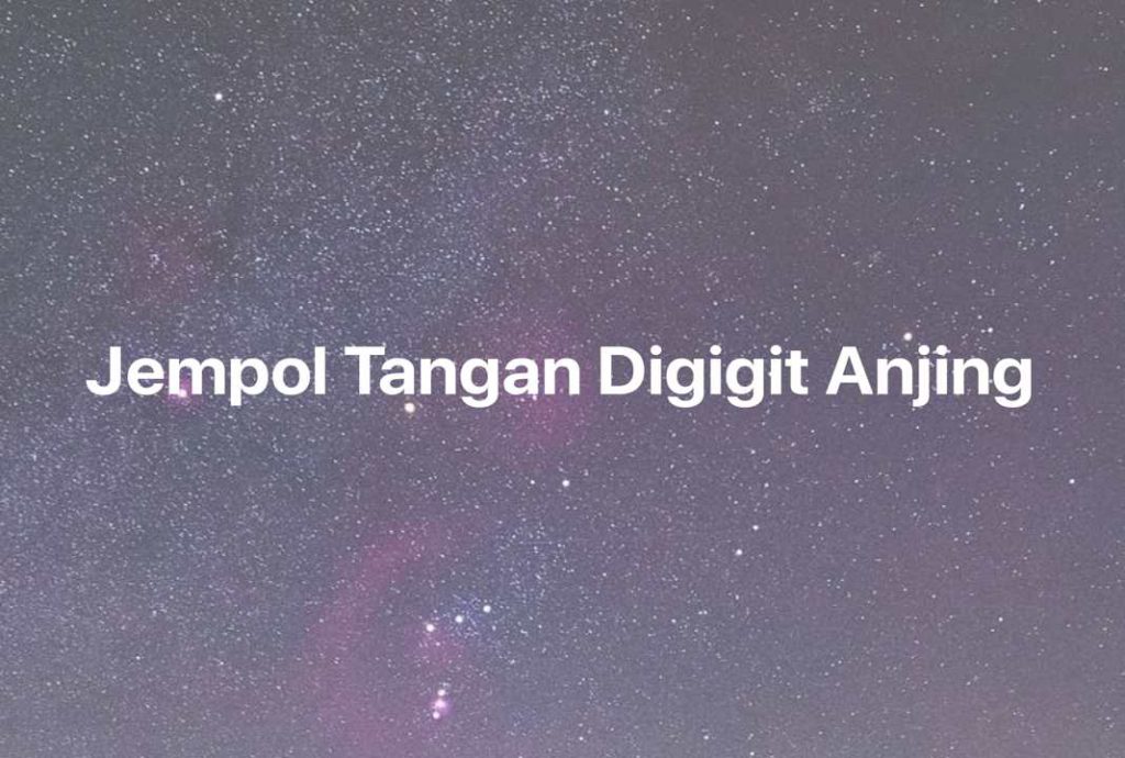 Gambar Mimpi Jempol Tangan Digigit Anjing