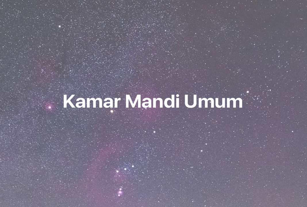 Gambar Mimpi Kamar Mandi Umum